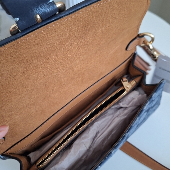 NWT COACH KLEO Signature Chambray Top Handle Bag Denim Multi C8513 $398 - Picture 8 of 11